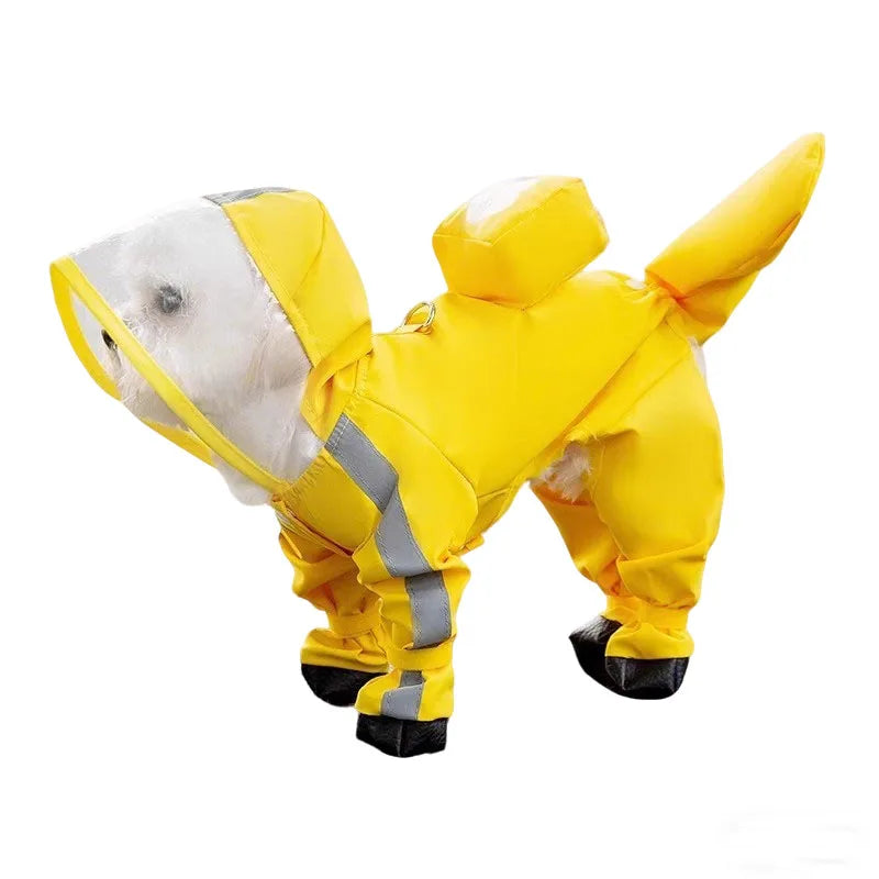 Pet Puppy Dog Raincoat Full Body Waterproof Jacket Protection