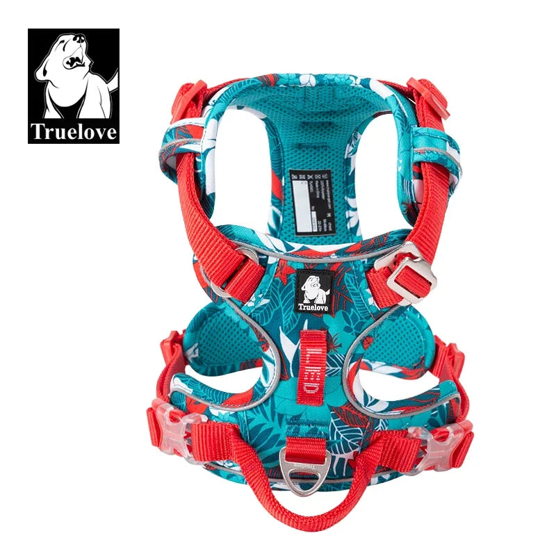 TrueLove Reflective Nylon Dog Harness No Pull Adjustable Safety Vest