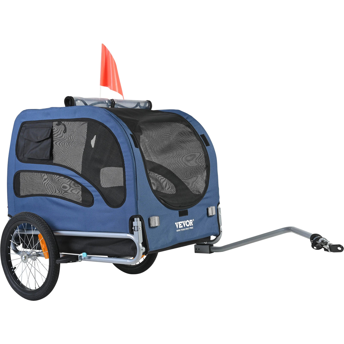 Collapsible Dog Bike Trailer With Reflective Safety Features
