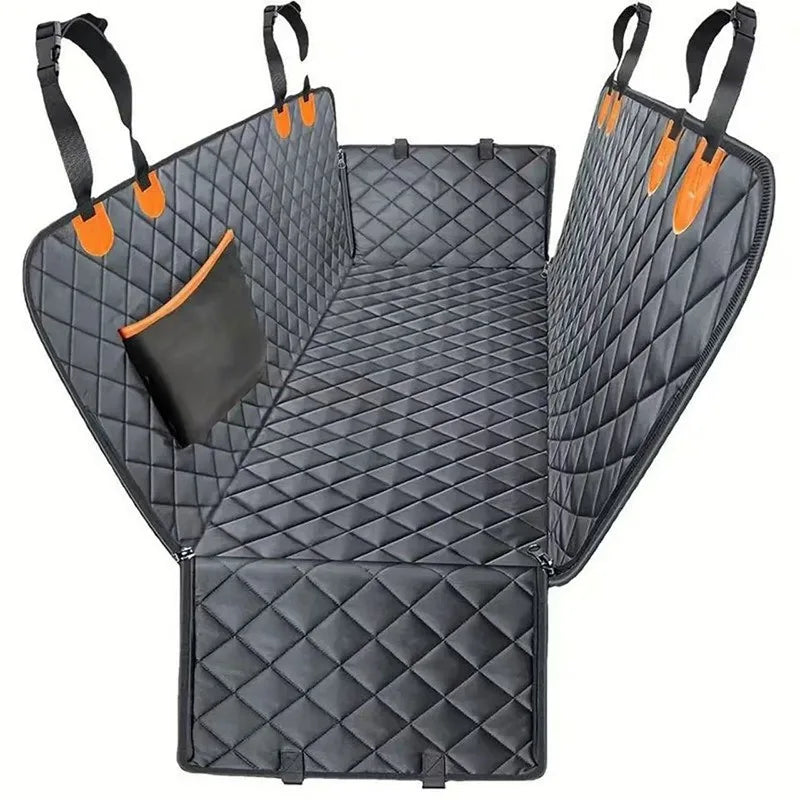 Waterproof Dog Car Seat Cover With Mesh Window And Zipper