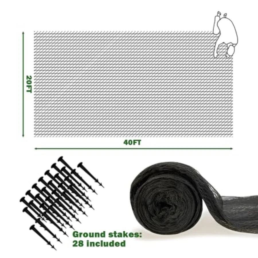 Protective Pond Netting With Fine Mesh And Ground Stakes