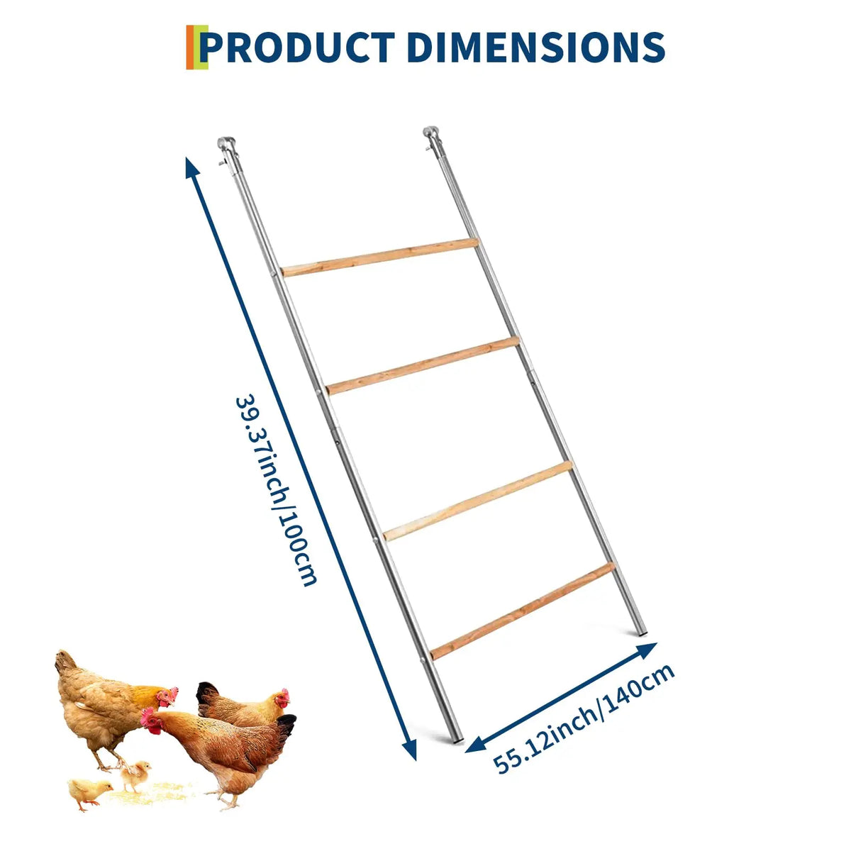HiMISS Durable Galvanized Steel Chicken Coop Roost
