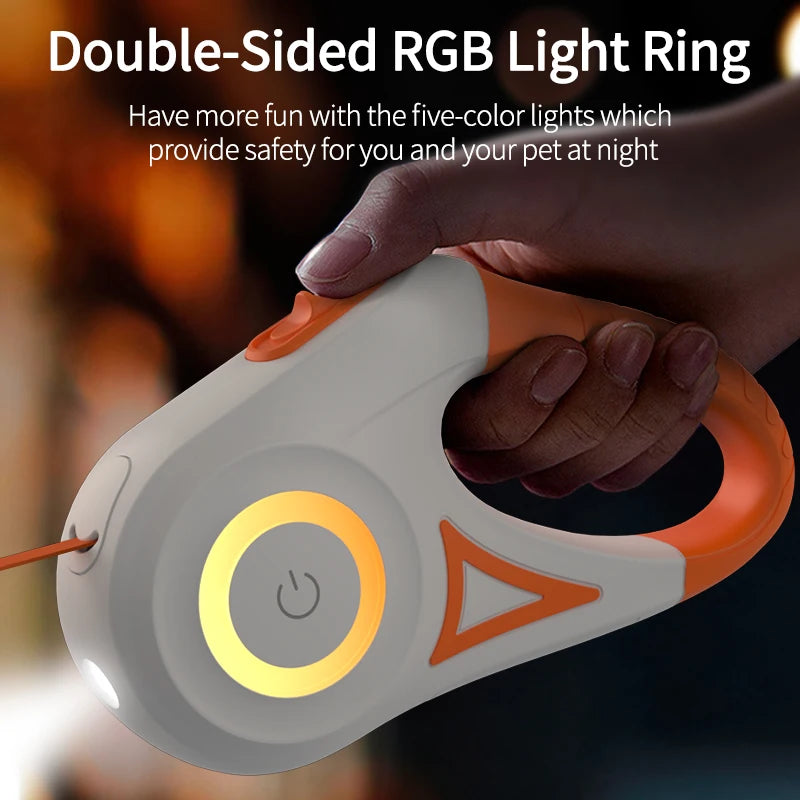 Rojeco Retractable Dog Leash With Safe Auto Lock System