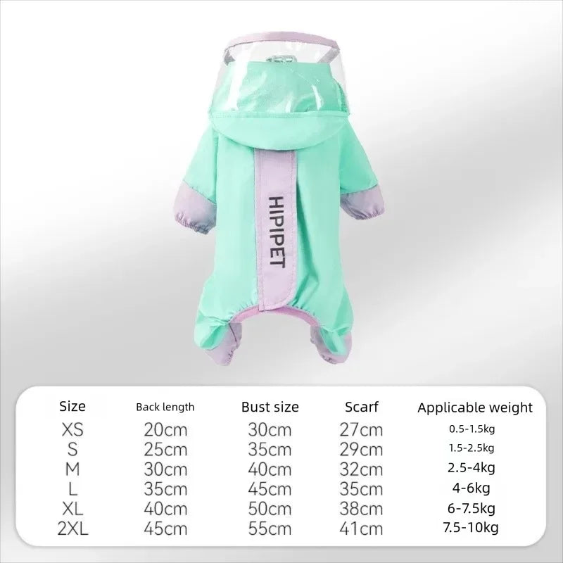 Pet Puppy Dog Raincoat Full Body Waterproof Jacket Protection