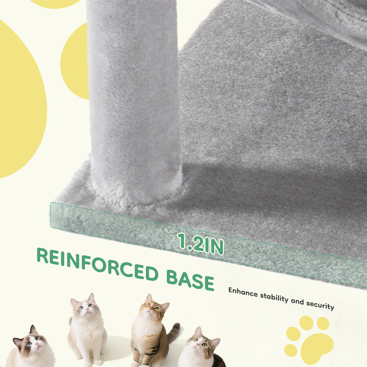 JHK Multi Tier Cat Tree With Durable Sisal Scratching Posts
