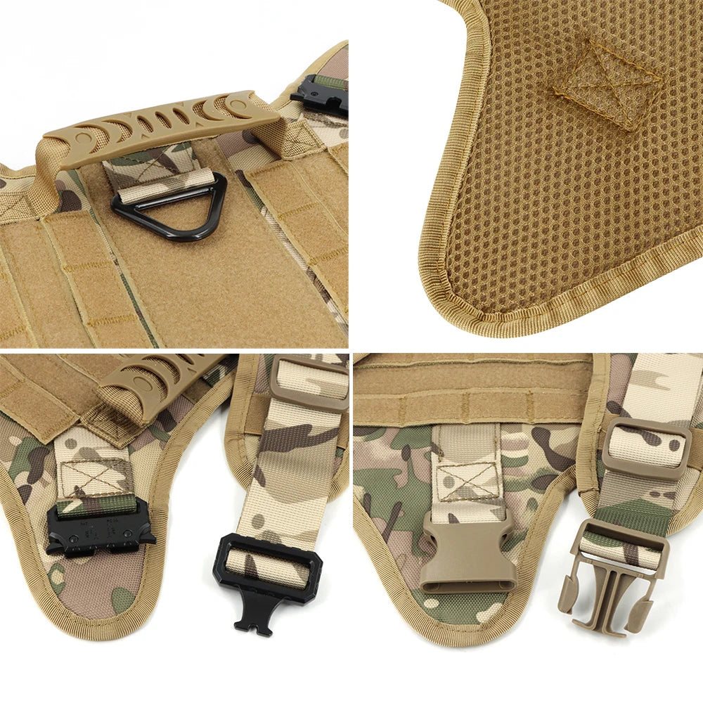 Tactical Dog Harness Set Large Dogs No Pull Malinois