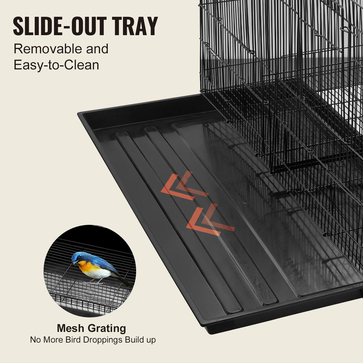 SucceBuy Flight Bird Cage With Stackable Divider And Travel Handle