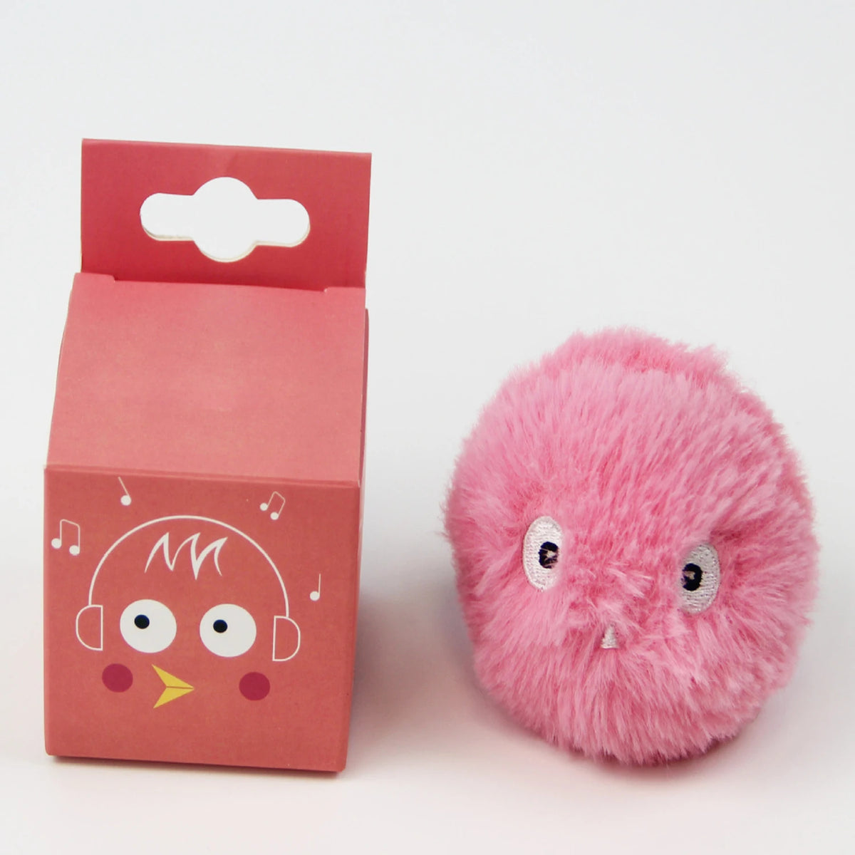 Smart Interactive Plush Cat Toy Ball Featuring Touch Squeak Design