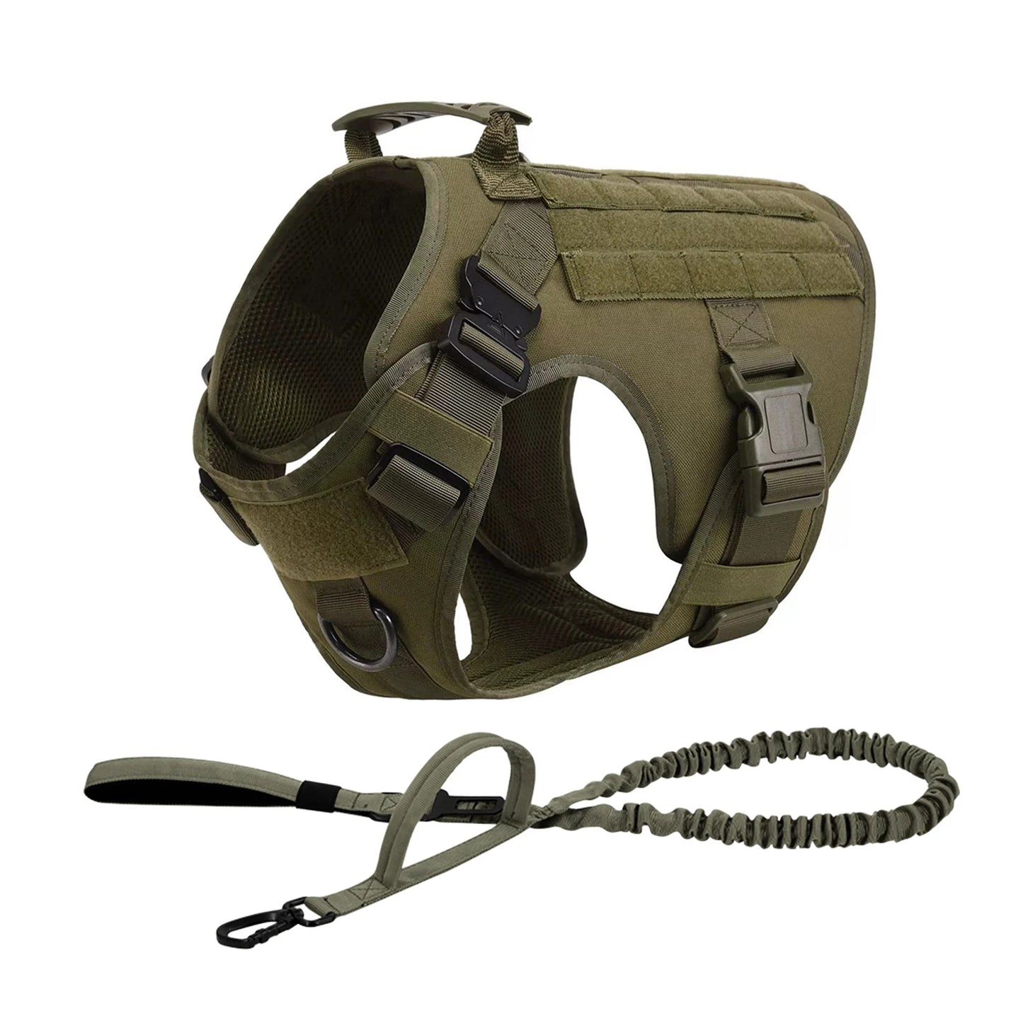 Tactical Dog Harness With Molle Pouches For German Shepherd Training