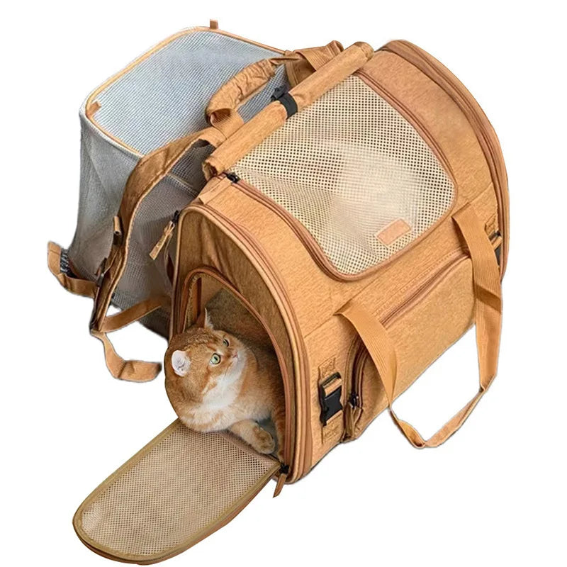 Breathable Foldable Pet Backpack For Dog And Cat Travel