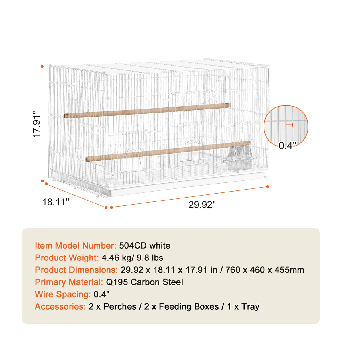 SucceBuy Flight Bird Cage With Stackable Divider And Travel Handle