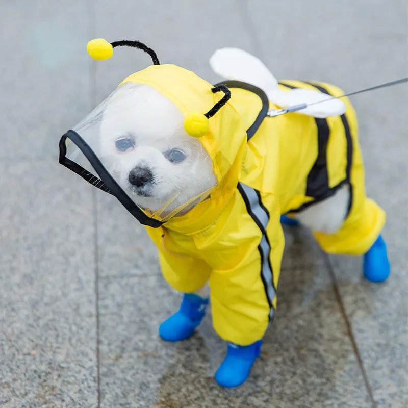 Pet Puppy Dog Raincoat Full Body Waterproof Jacket Protection