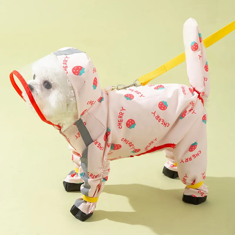 Pet Puppy Dog Raincoat Full Body Waterproof Jacket Protection