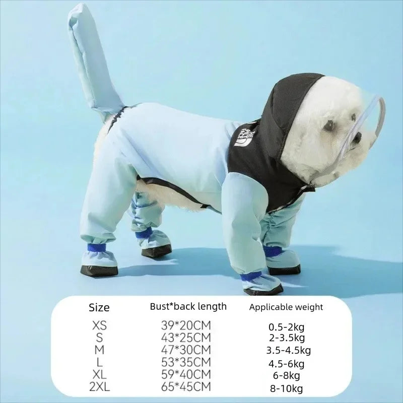 Pet Puppy Dog Raincoat Full Body Waterproof Jacket Protection