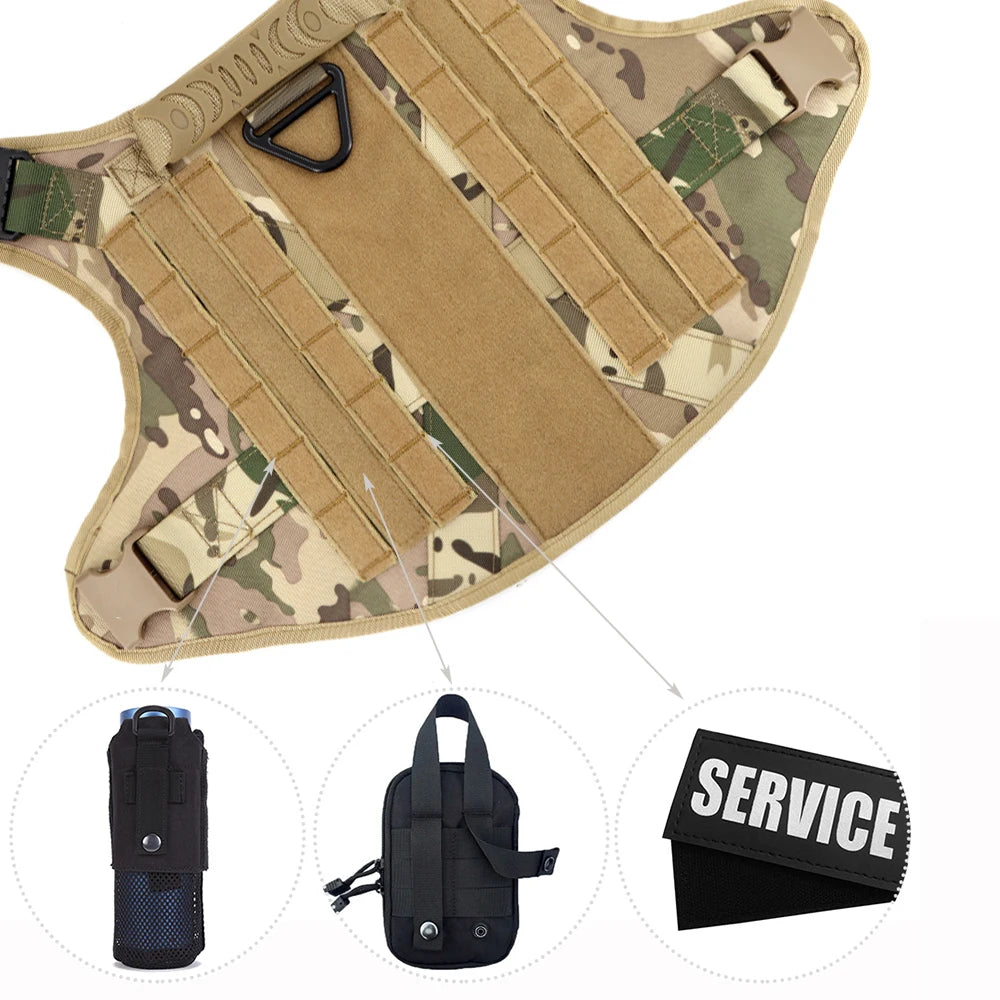 Tactical Dog Harness Set Large Dogs No Pull Malinois