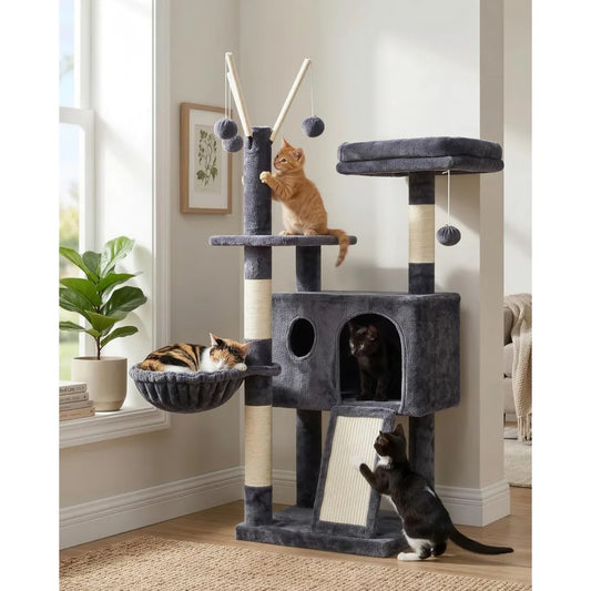 NBVCX Indoor Cat Tree Tower With Sisal Scratching Posts