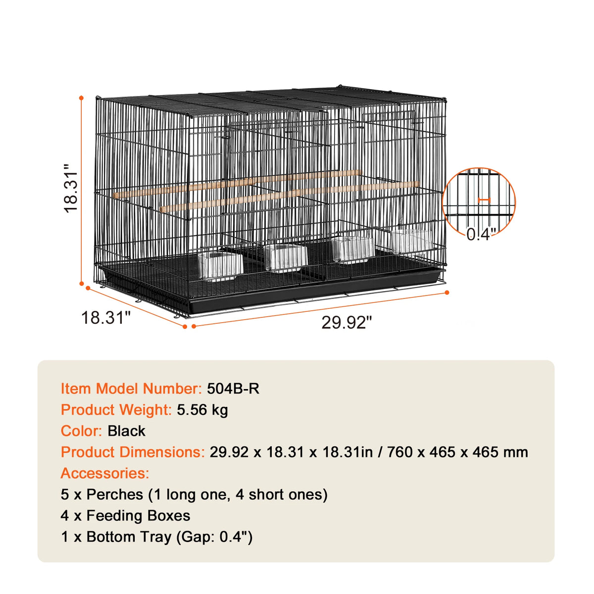 SucceBuy Flight Bird Cage With Stackable Divider And Travel Handle