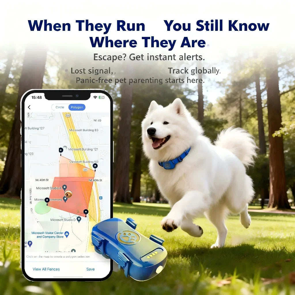 Wanwaytech 4G LTE Pet GPS Tracker With Unlimited Range Tracking