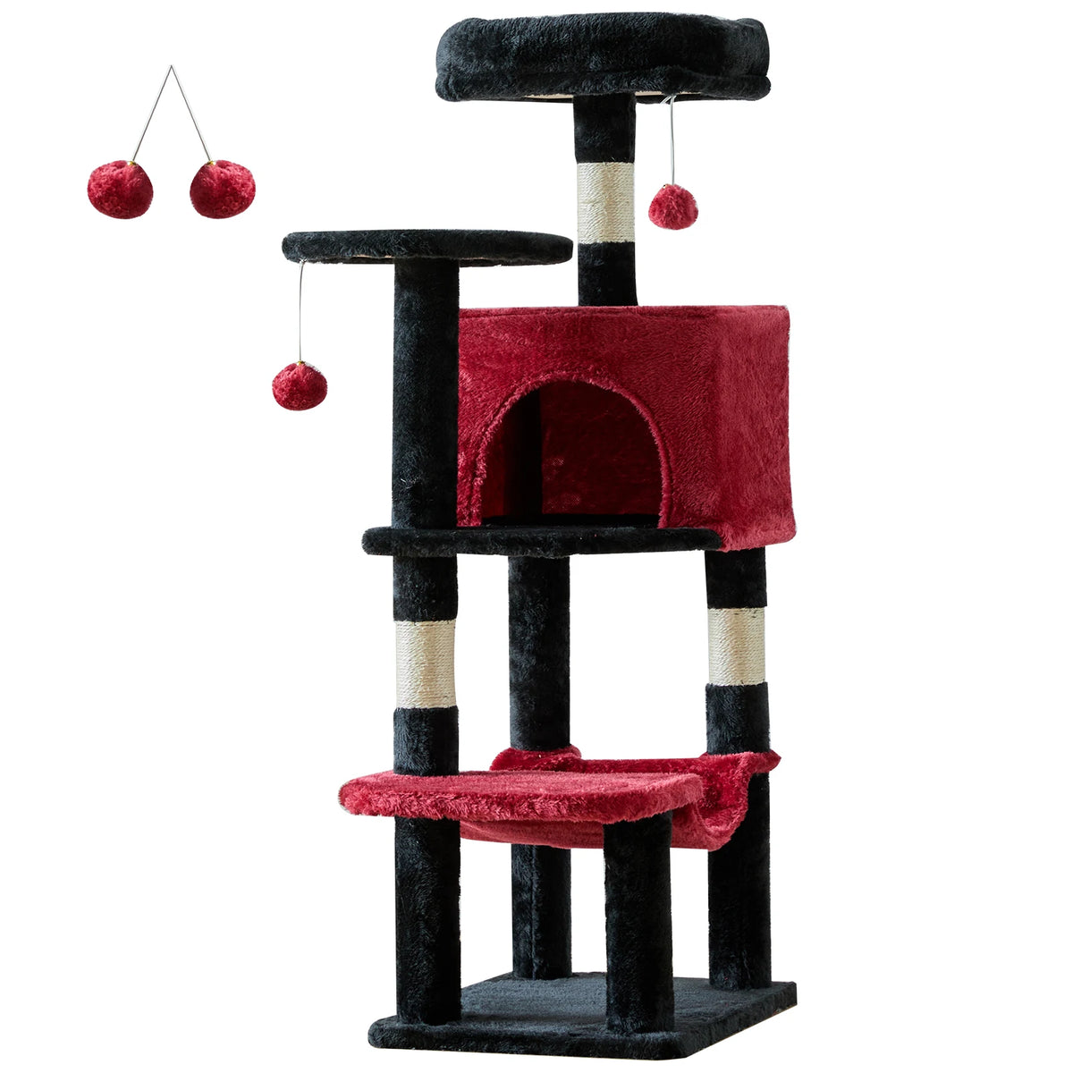 JHK Multi Tier Cat Tree With Durable Sisal Scratching Posts