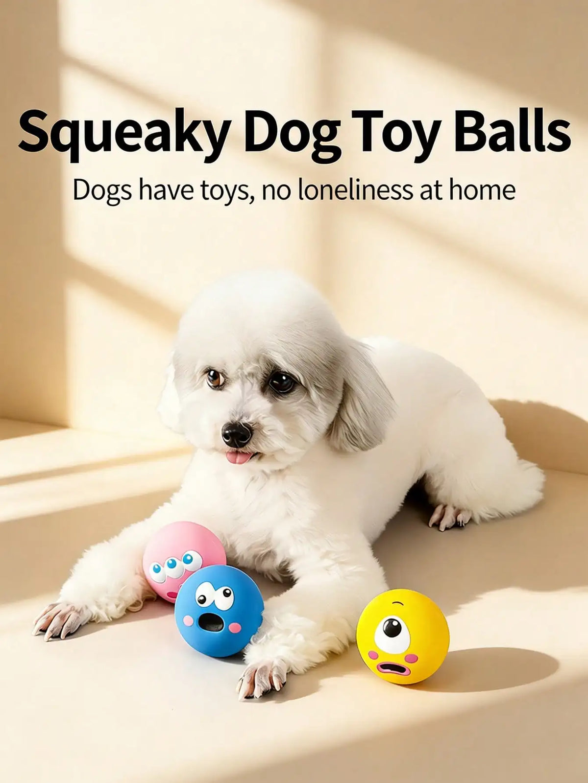 Interactive Squeaky Dog Dental Cleaning Ball Training Toy