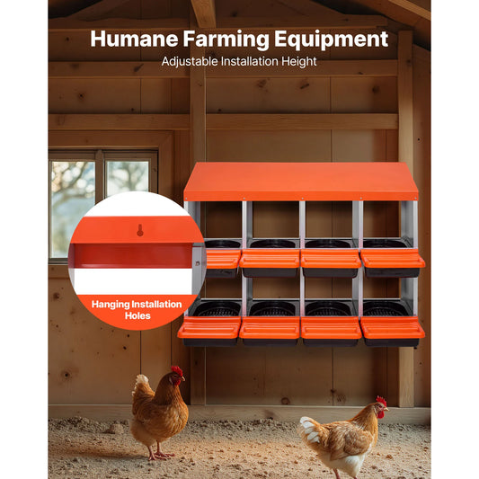 SucceBuy Galvanized Steel Chicken Nesting Box Rollout Egg Tray
