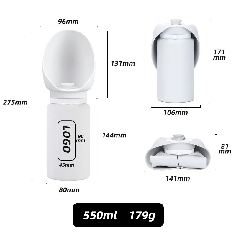 AJN Portable Foldable Dog Water Dispenser Bottle Travel