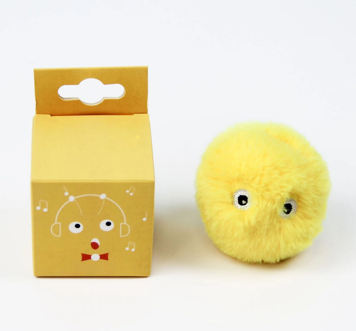 Smart Interactive Plush Cat Toy Ball Featuring Touch Squeak Design