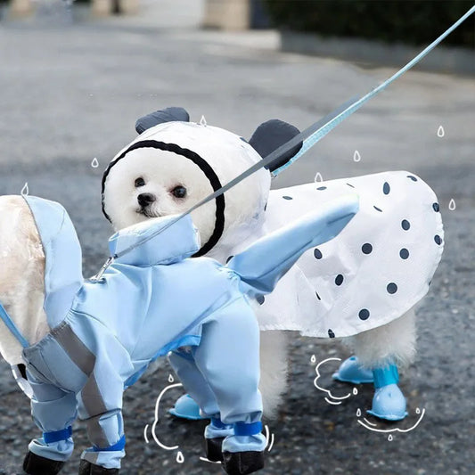 Pet Puppy Dog Raincoat Full Body Waterproof Jacket Protection