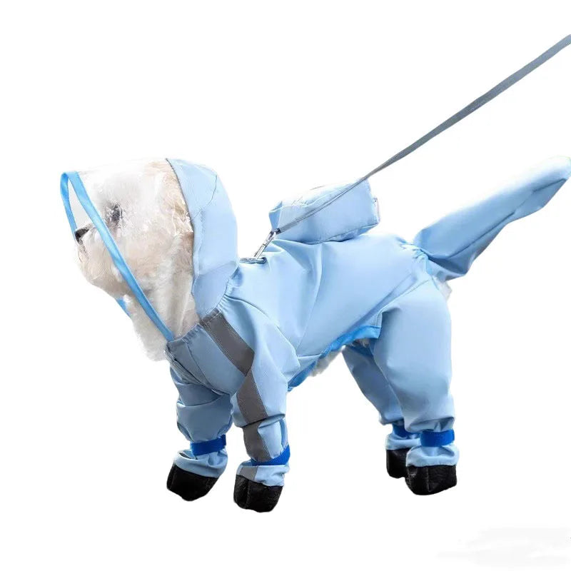 Pet Puppy Dog Raincoat Full Body Waterproof Jacket Protection