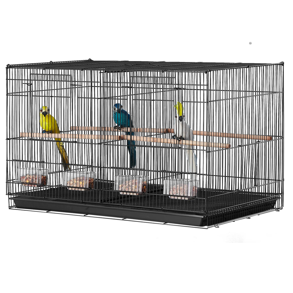 SucceBuy Flight Bird Cage With Stackable Divider And Travel Handle