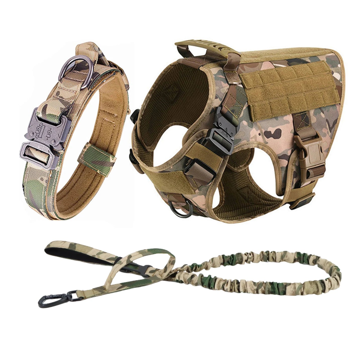 Tactical Dog Harness With Molle Pouches For German Shepherd Training