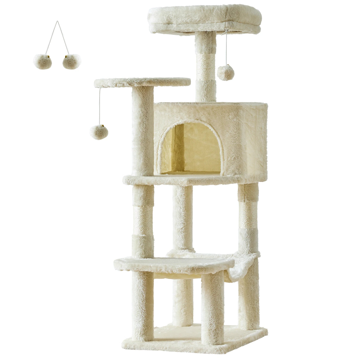 JHK Multi Tier Cat Tree With Durable Sisal Scratching Posts