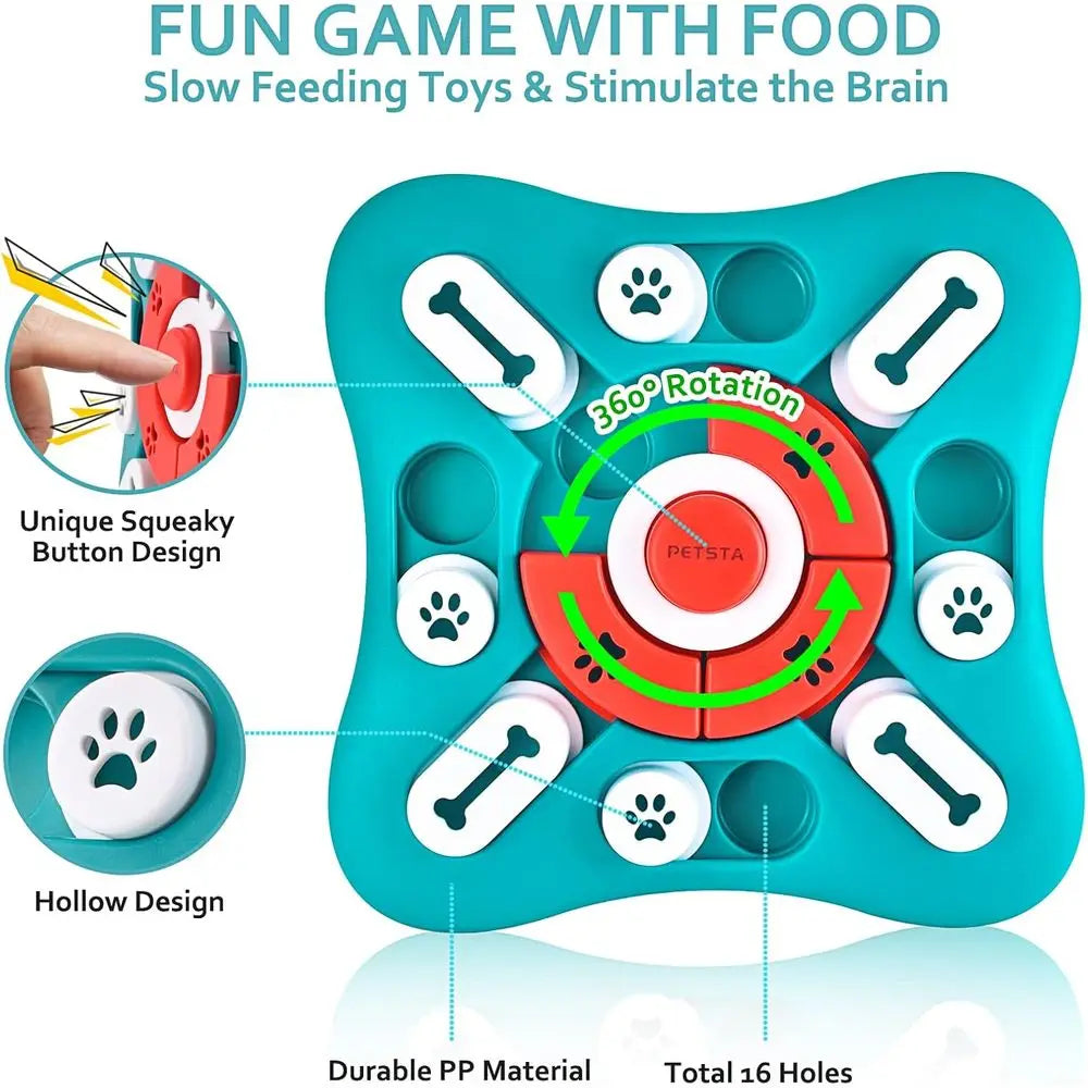 Dog Puzzle Toys Treat Dispensing Enrichment For IQ Training And Stimulation