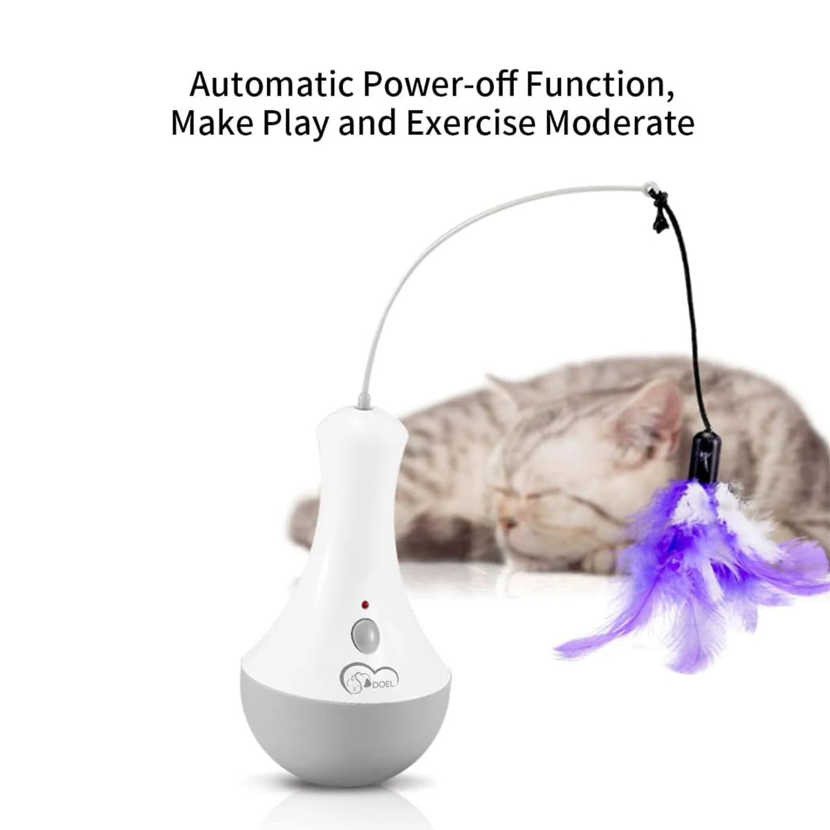 Doel Automatic Rotating Feather Cat Toy For Indoor Play
