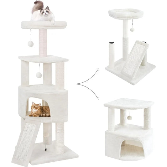 NBVCX Multi Level Cat Tower With Condo And Scratching Posts