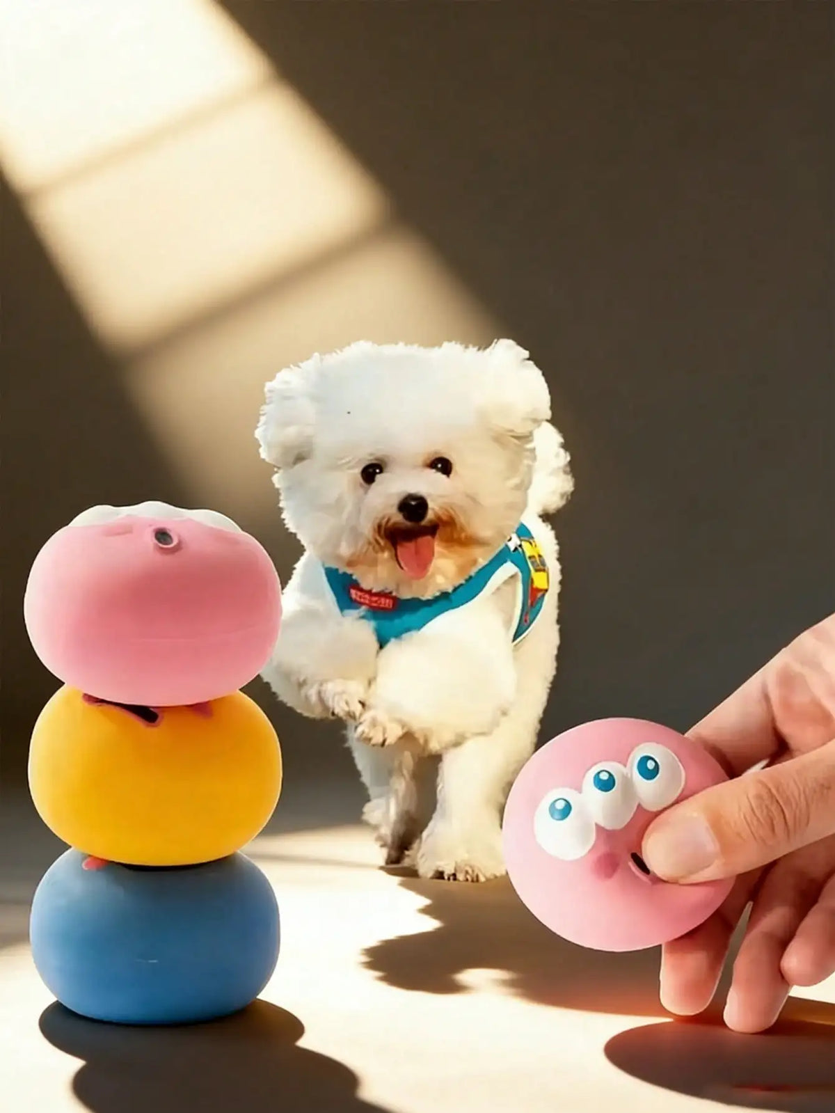 Interactive Squeaky Dog Dental Cleaning Ball Training Toy