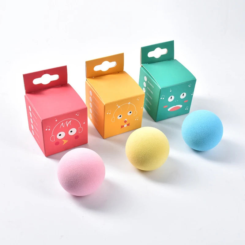 Smart Interactive Plush Cat Toy Ball Featuring Touch Squeak Design