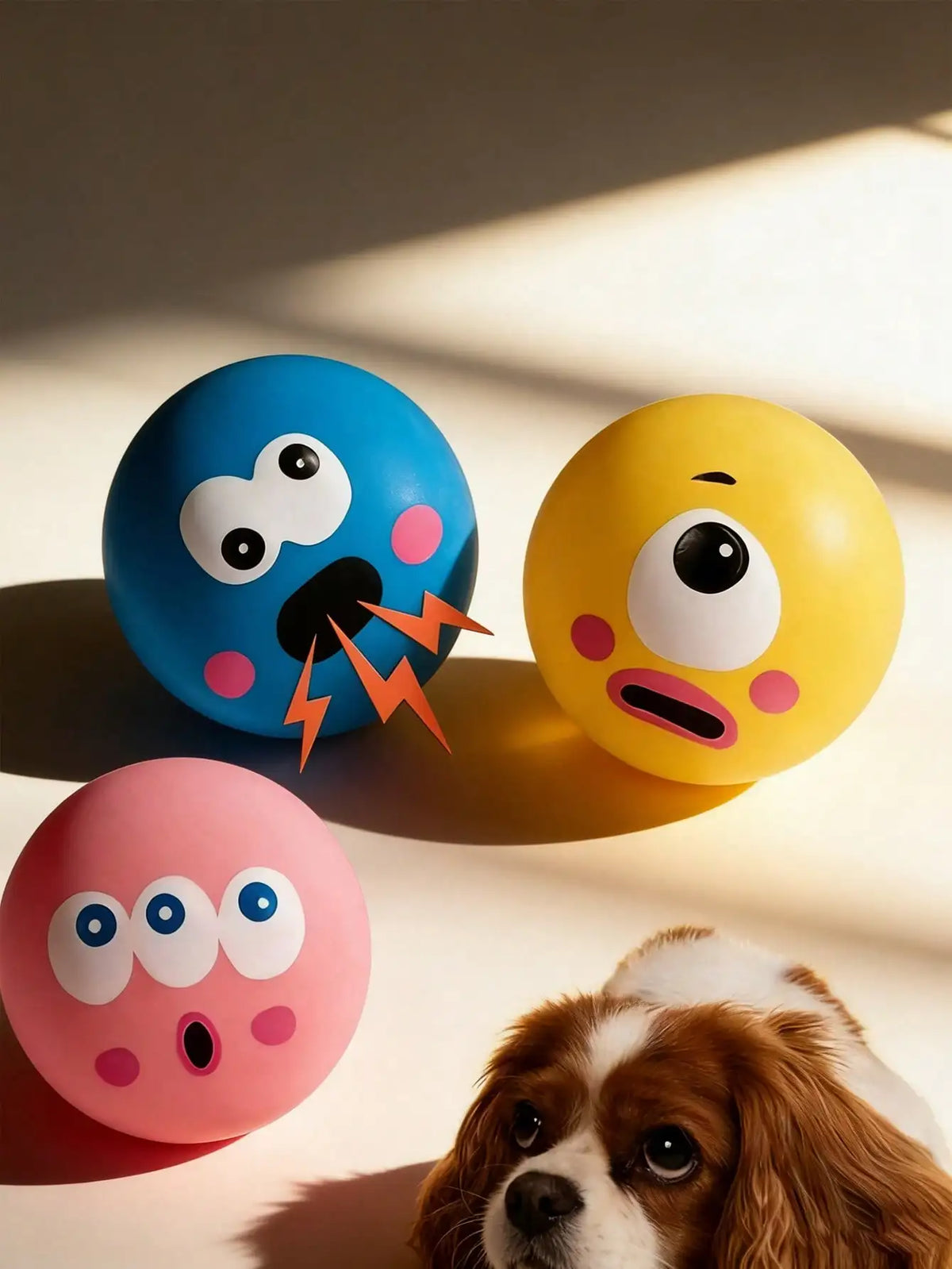 Interactive Squeaky Dog Dental Cleaning Ball Training Toy