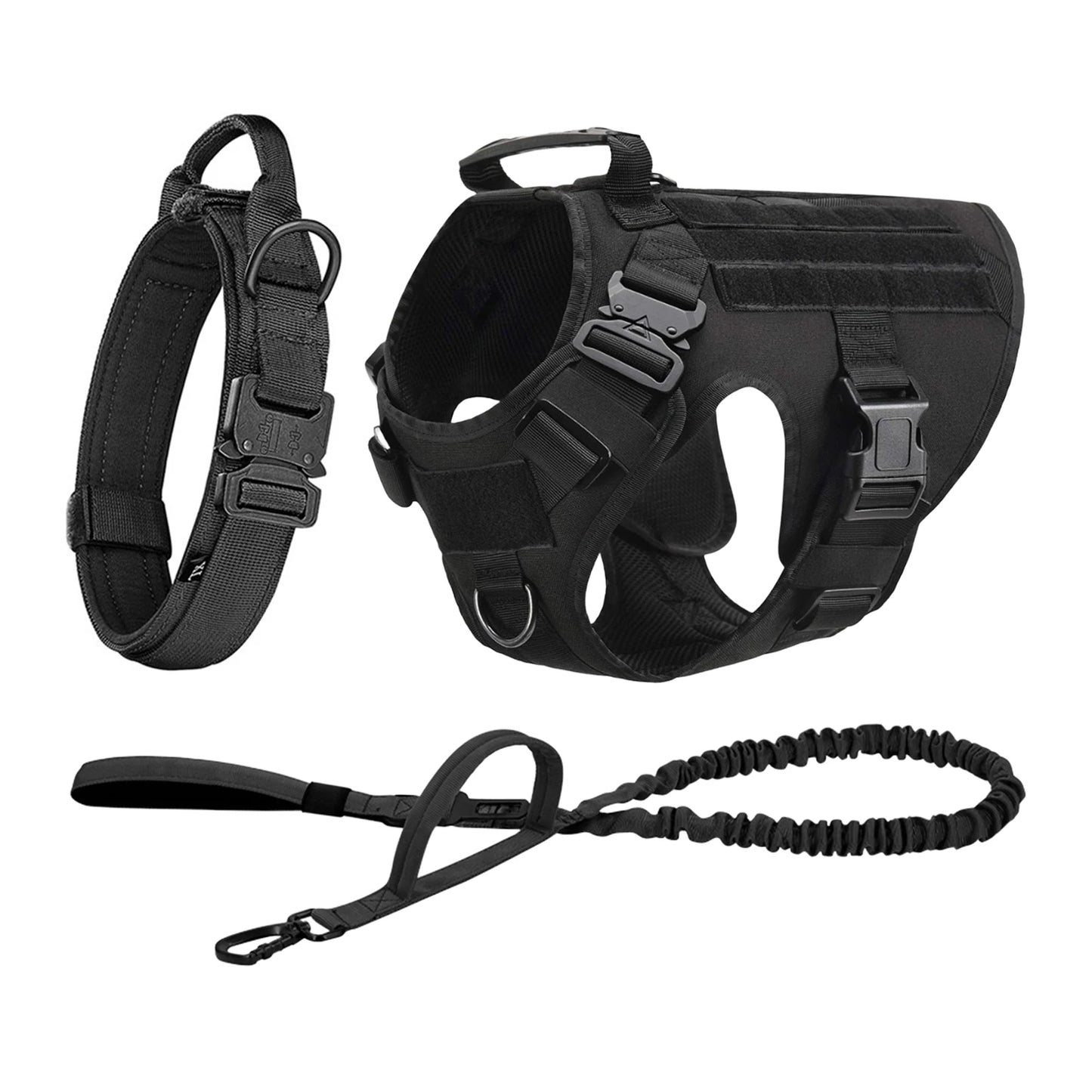 Tactical Dog Harness With Molle Pouches For German Shepherd Training