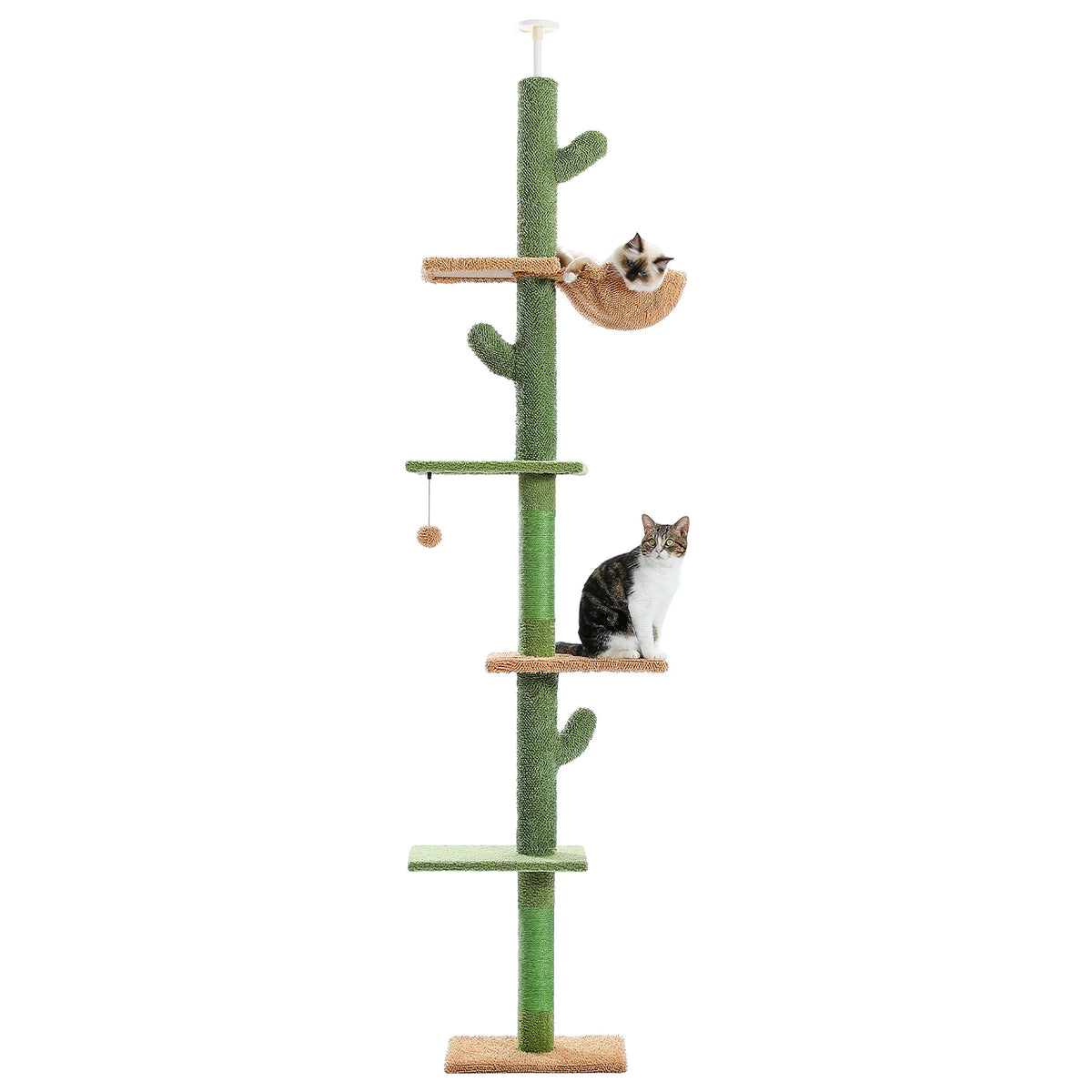 Pawz Road Sturdy Cat Climbing Tree With Hammock And Scratcher