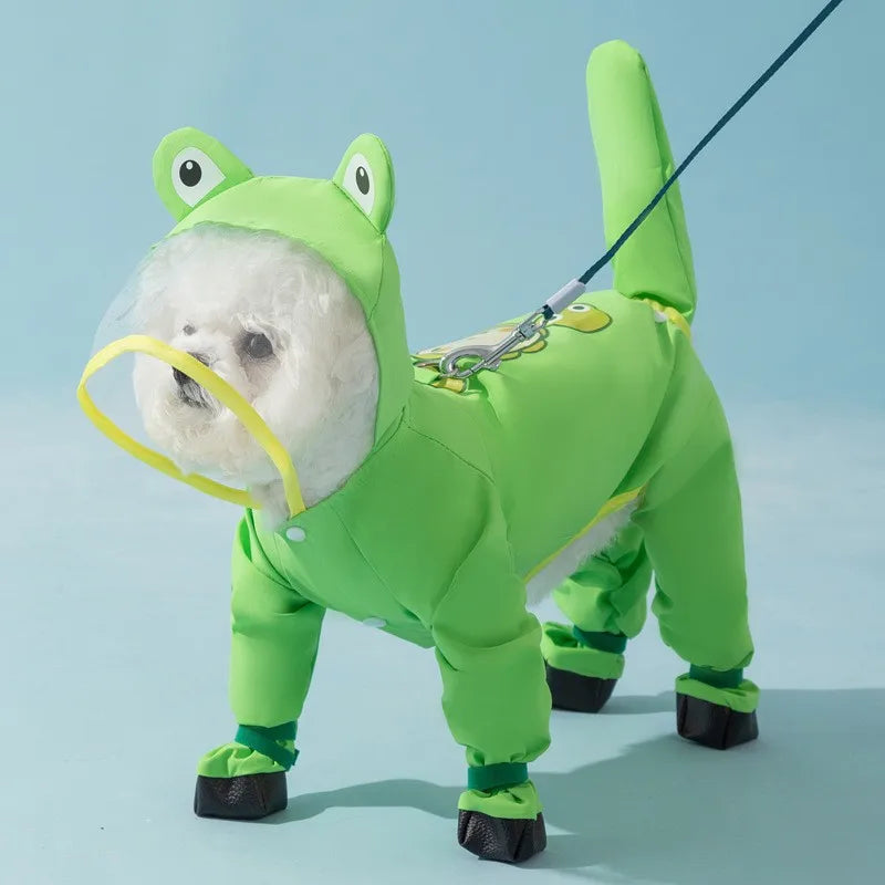 Pet Puppy Dog Raincoat Full Body Waterproof Jacket Protection