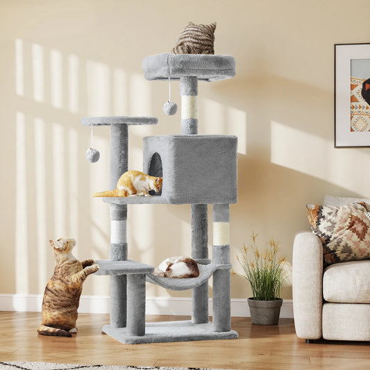 JHK Multi Tier Cat Tree With Durable Sisal Scratching Posts