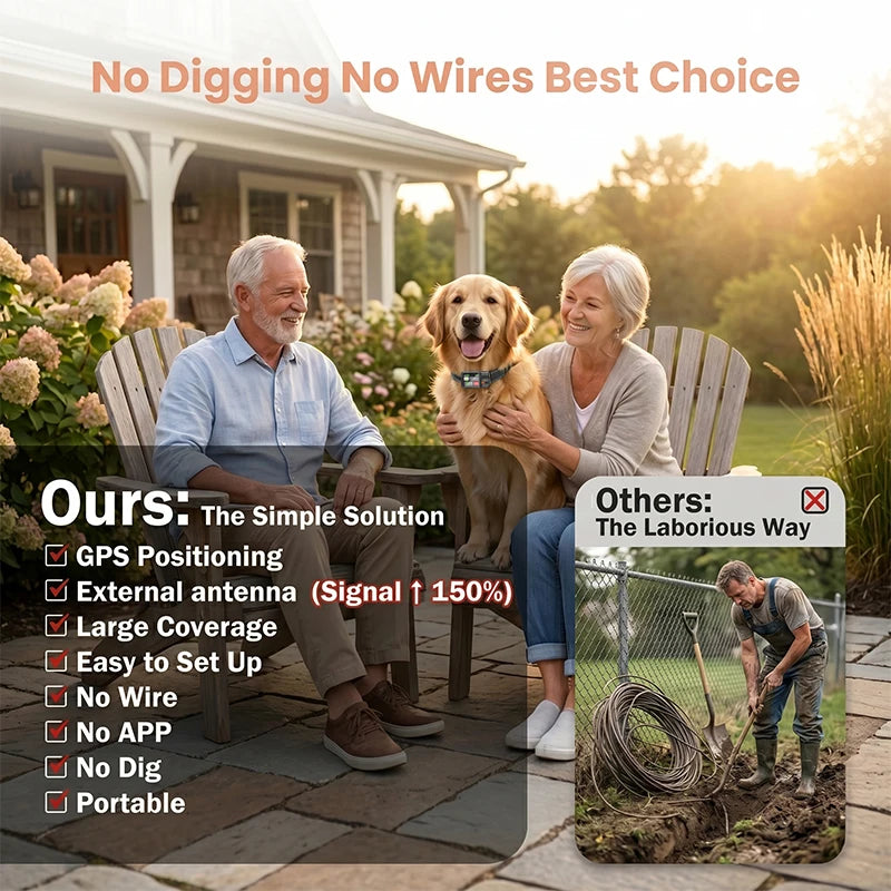 Dog GPS Fence System Waterproof Wireless Training Collar